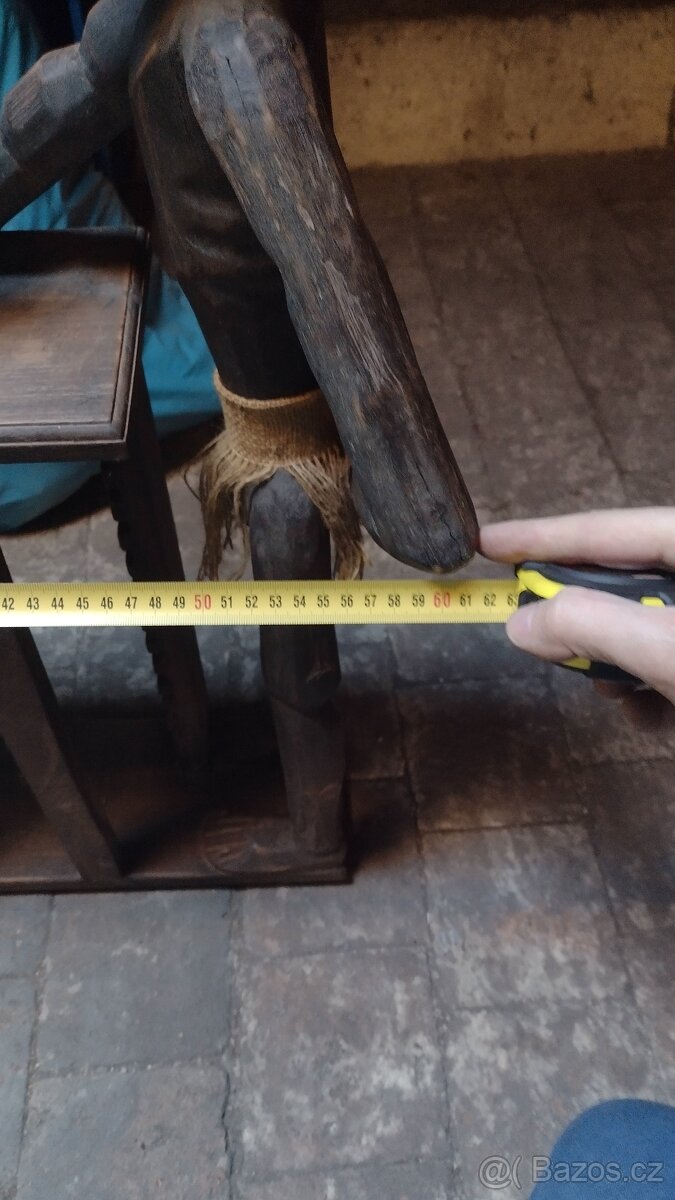 Etno dřevěný stojan držák na 30 CD - 6