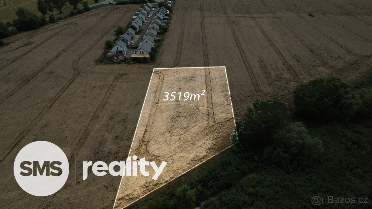 Prodej pole v blízkosti vodní nádrže Nové mlýny, 3519 m2 - 6