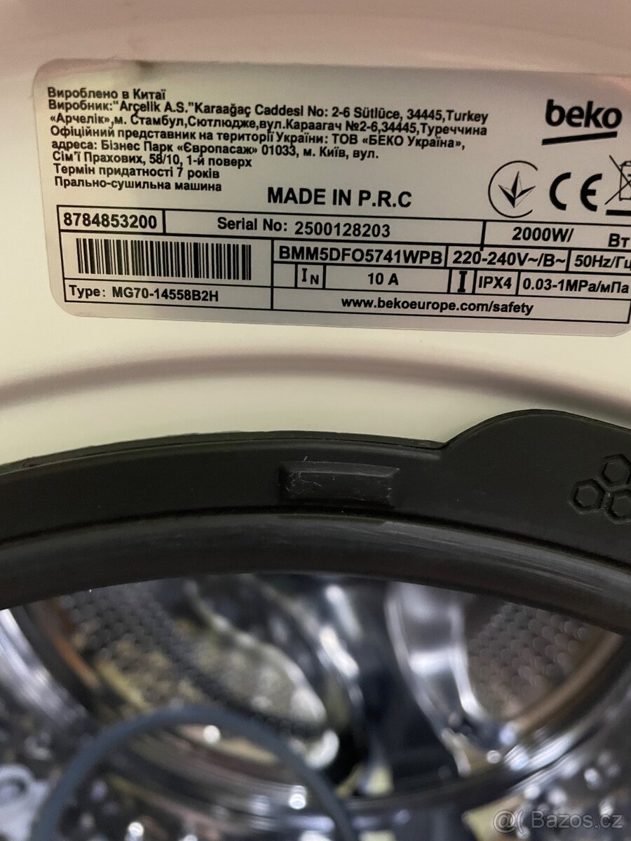 Zánovní pračka se sušičkou Beko BMM5DFO5741WPB - 6