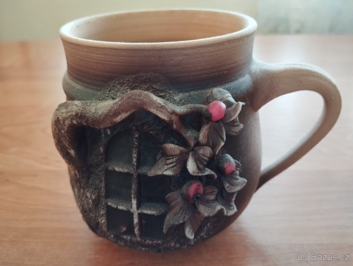 Váza orientální motiv, hrnky, porcelán aj. - 6