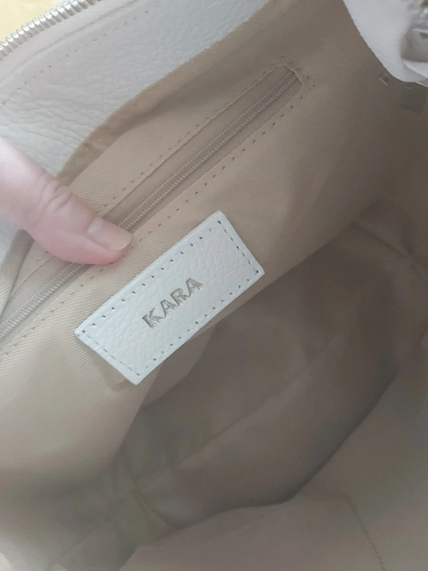 super bílá kožená kabelka Kara - 6