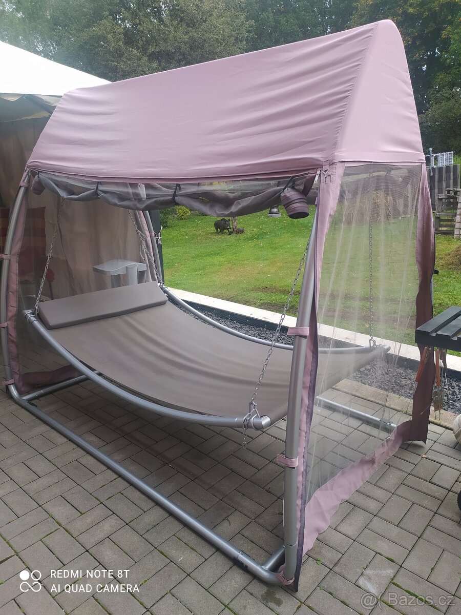 ZAHRADNÍ KOVOVÁ HOUPAČKA TRINIDAD TAUPE - 6