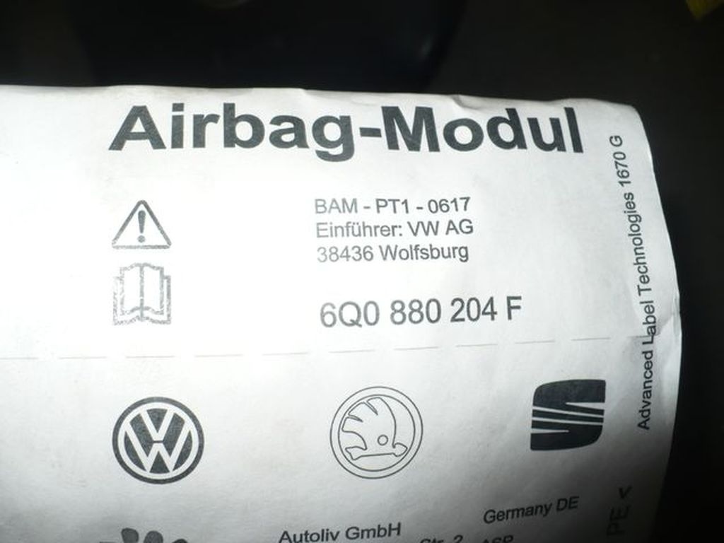 Airbag volantu, palubní desky, sedačky ŠKODA, VW - 6