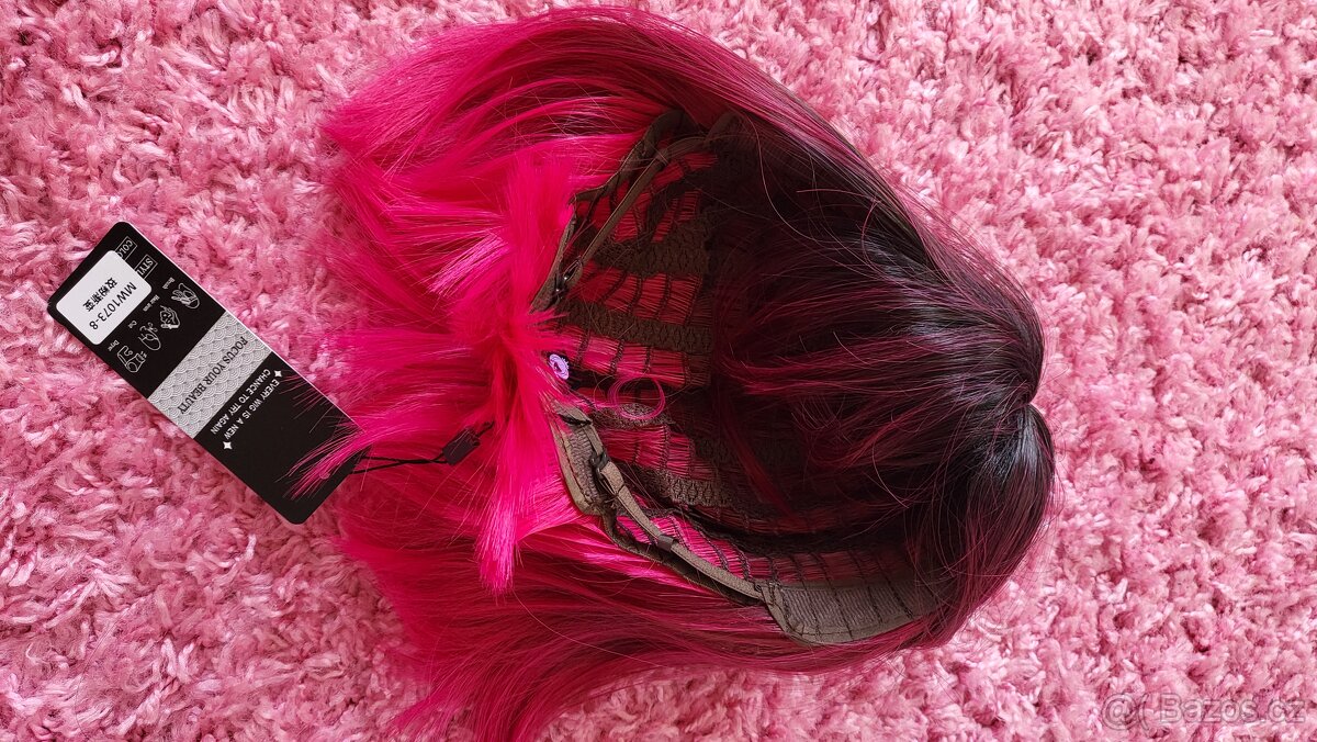 Paruka mikádo růžové ombre nová - 6