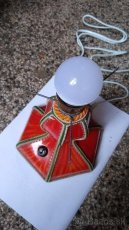 Starožitní noční lampa ručně šitá - 6