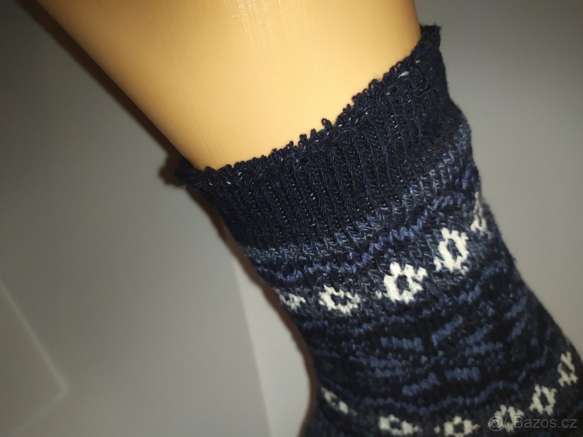 Pánské ponožky pletené z alpaky 3 páry 43-46 - 6