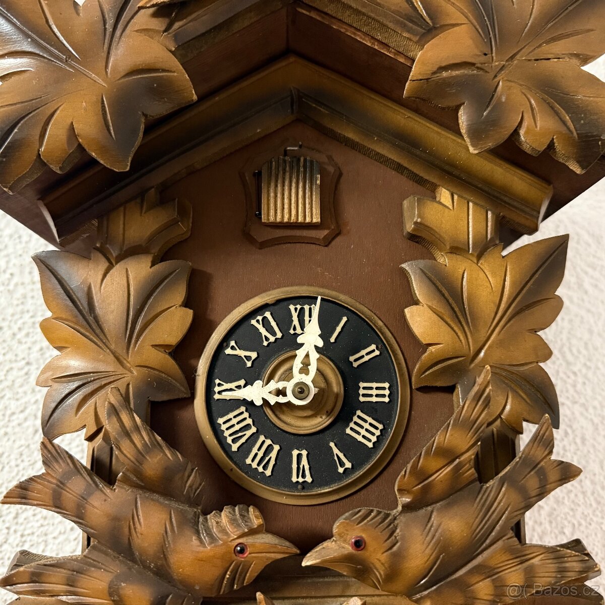 Staré dřevěné unikátní kukačky vyřezávané plně funkční - 6