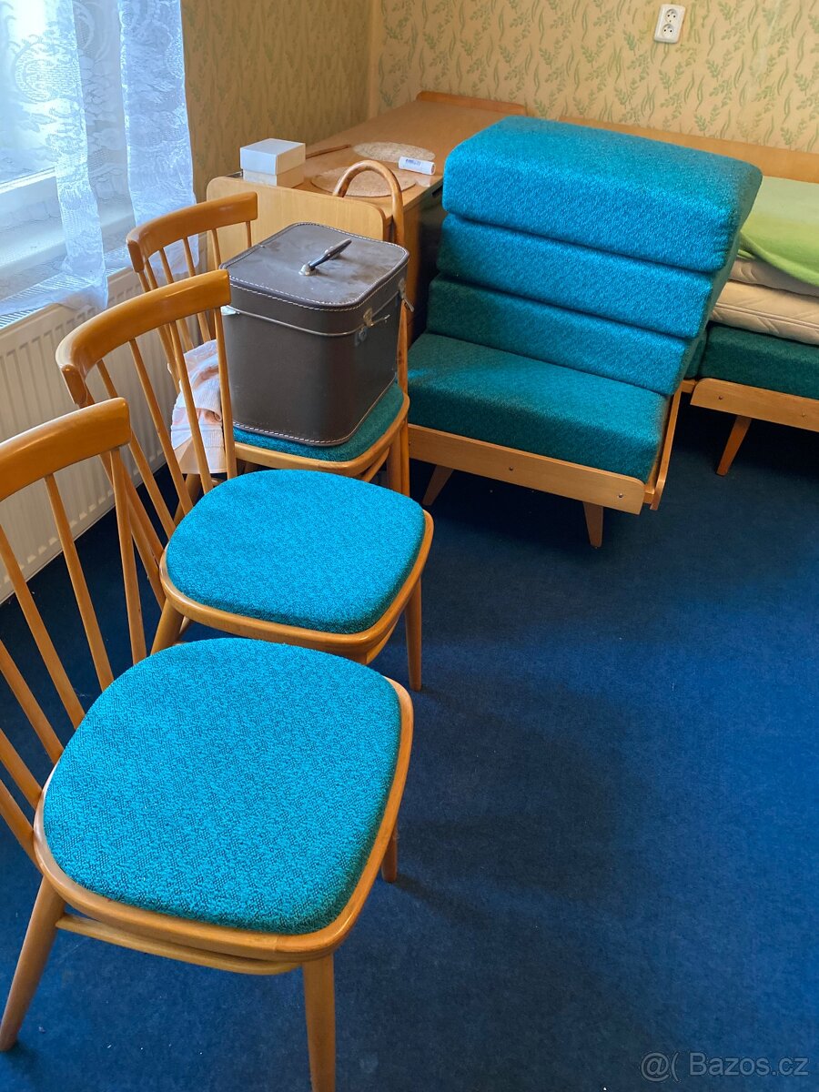 Obývací stěna, křesla, gauč, skříně - 6