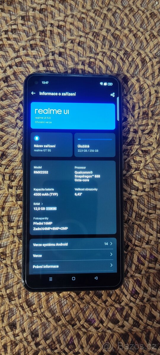 Realme GT 5G 12/258 GB - 6