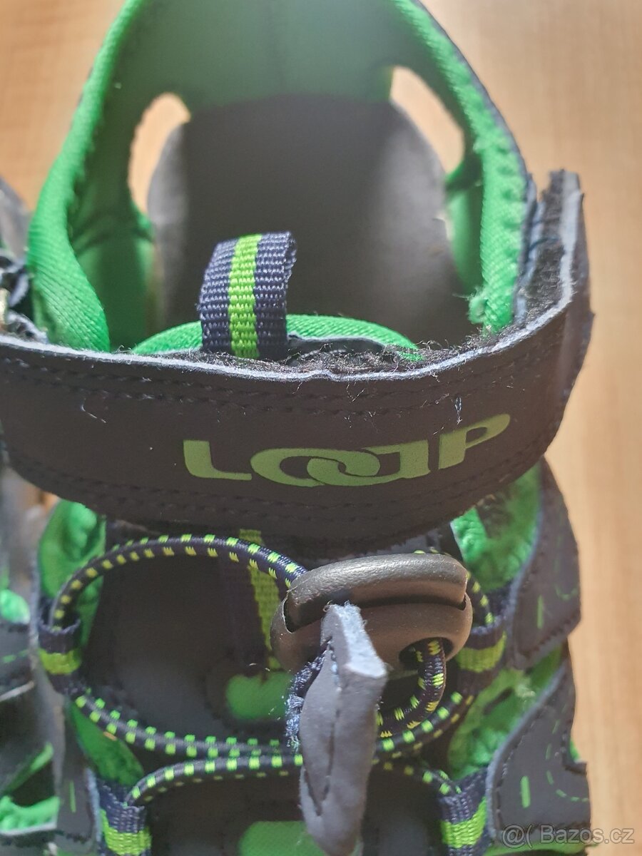 šedo-zelené sandály boty loap 33 - 6