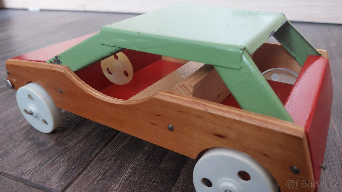 Retro drevené autíčko - 6