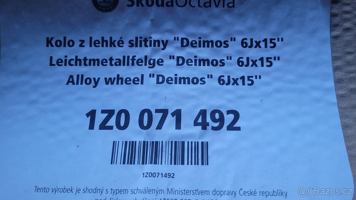 Nová originální alu kola Škoda - 6