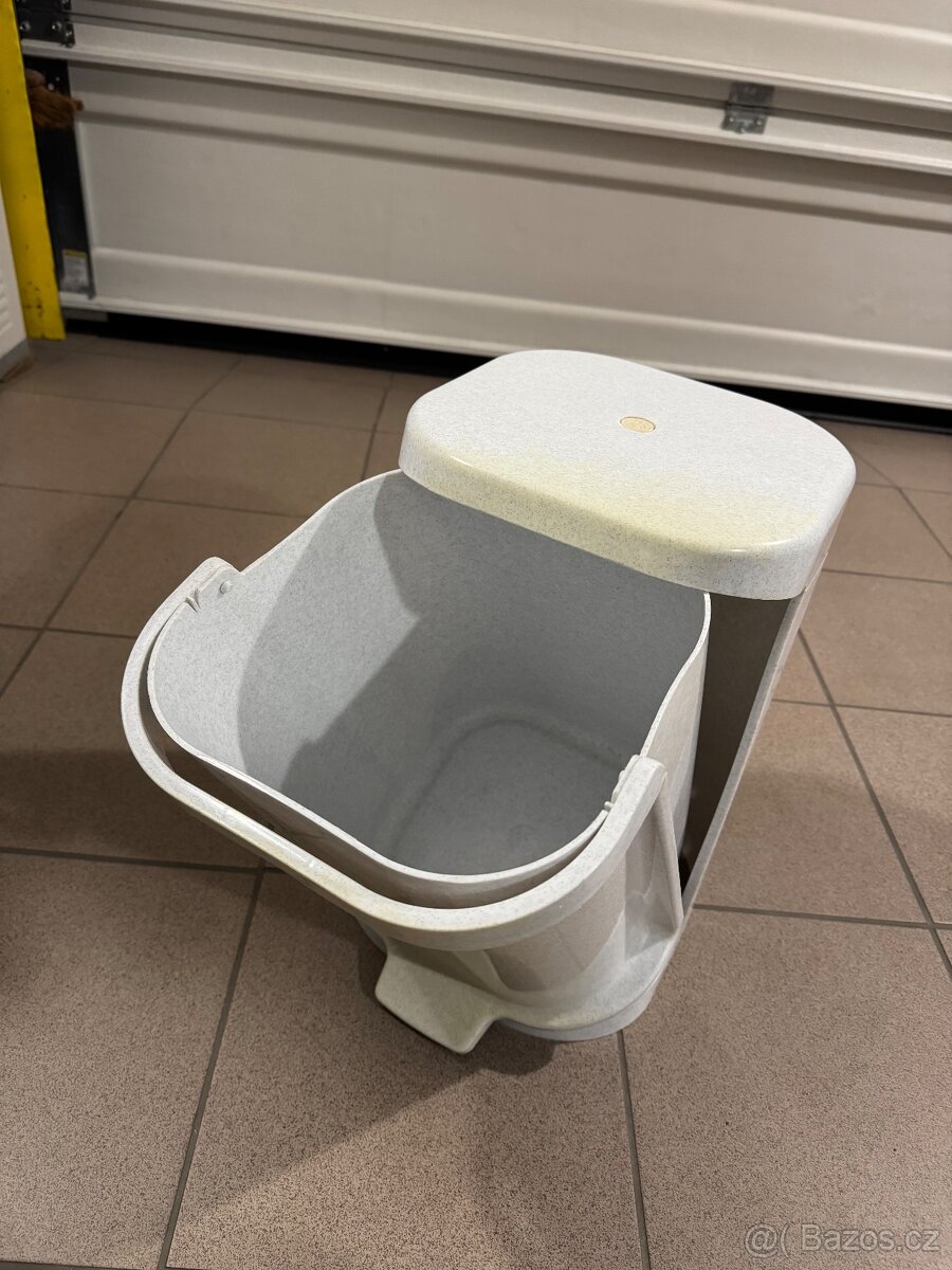 RETRO nášlapný koš 25 L - bílý TOP STAV - 6