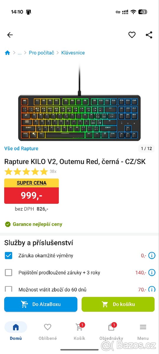 Herní mechanická klávesnice Rapture Kilo V2 - 6