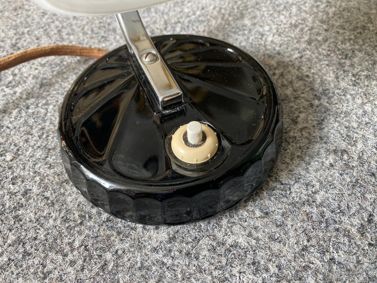 lampa lampička Art deco lampička chrom svítidlo staré - 6