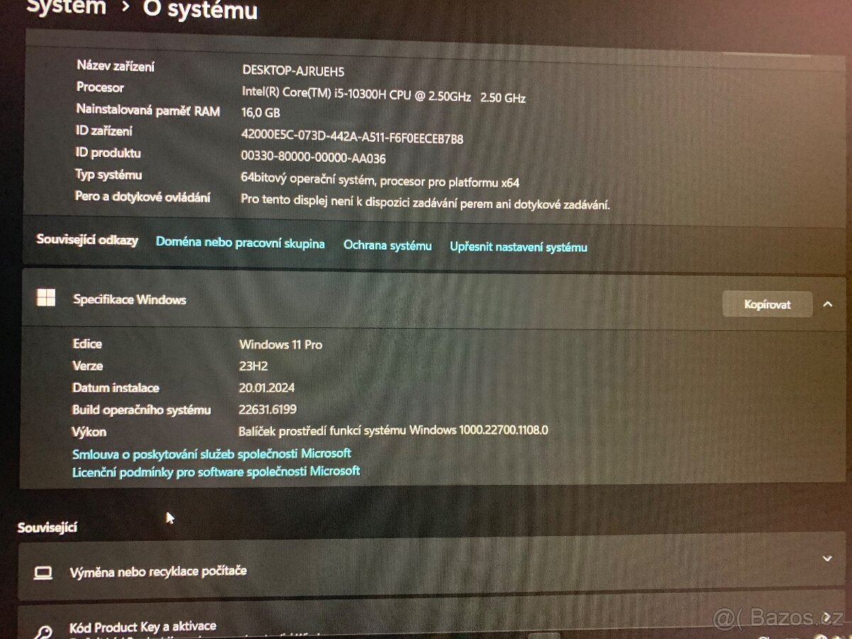 Herní notebook Lenovo legion 5 15IMH05H - 6