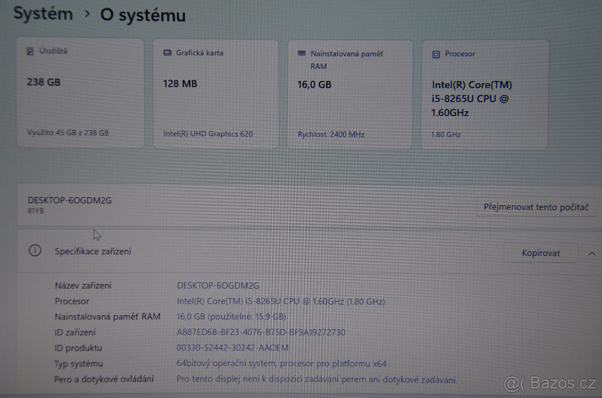 Lenovo V14-IWL i5/16GB/SSD 256GB/záruka - 6