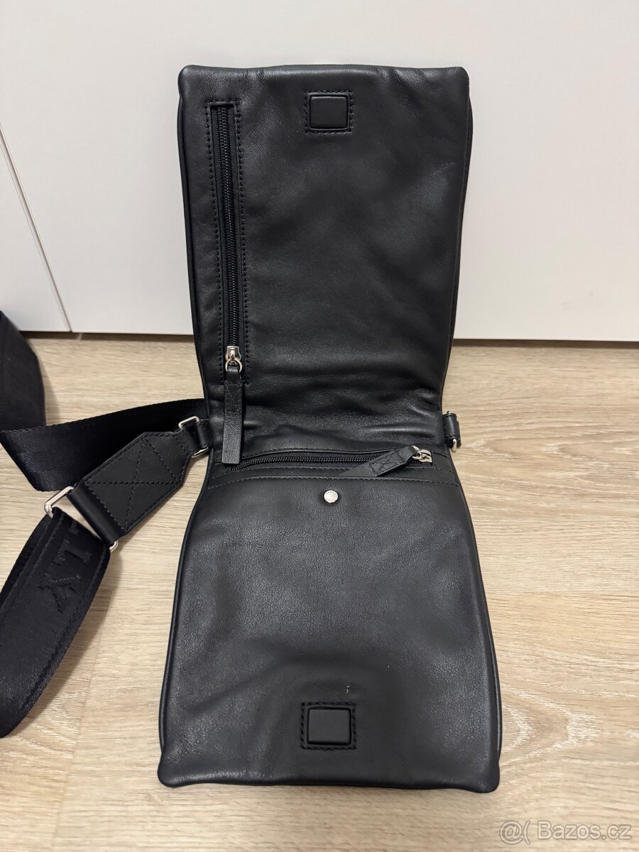 Kožená taška Bally - černá - 6