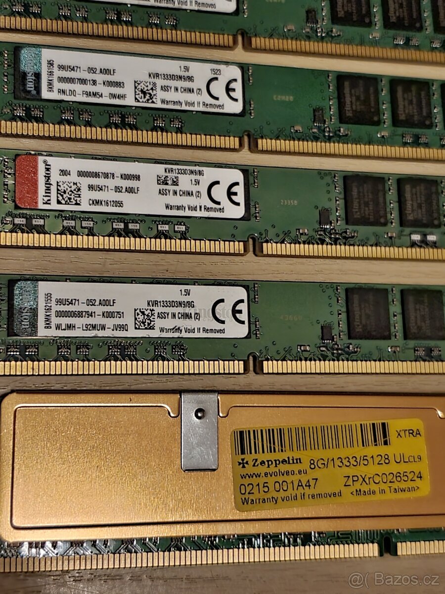 17x 8GB ddr3 do PC, kus : 400kč. - 6