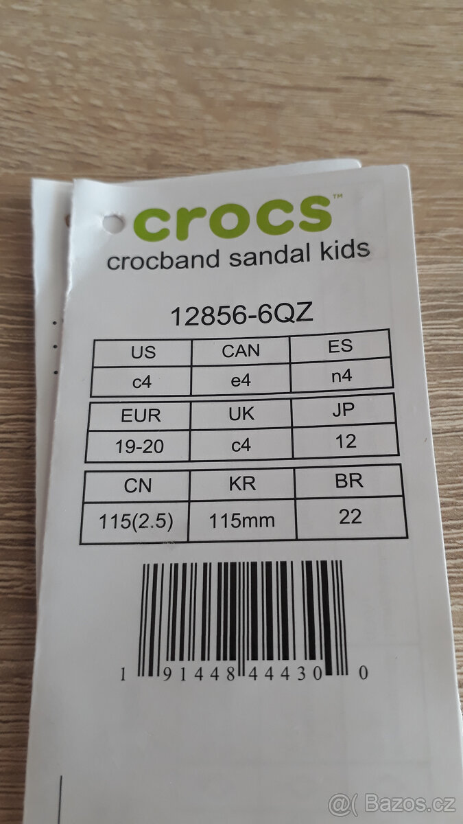 Prodám dětské sandálky CROCS CROCBAND - 6