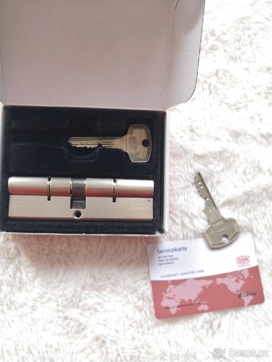 DOM bezpečnostní cylindrická vložka do dveří, 2x klíč - 6