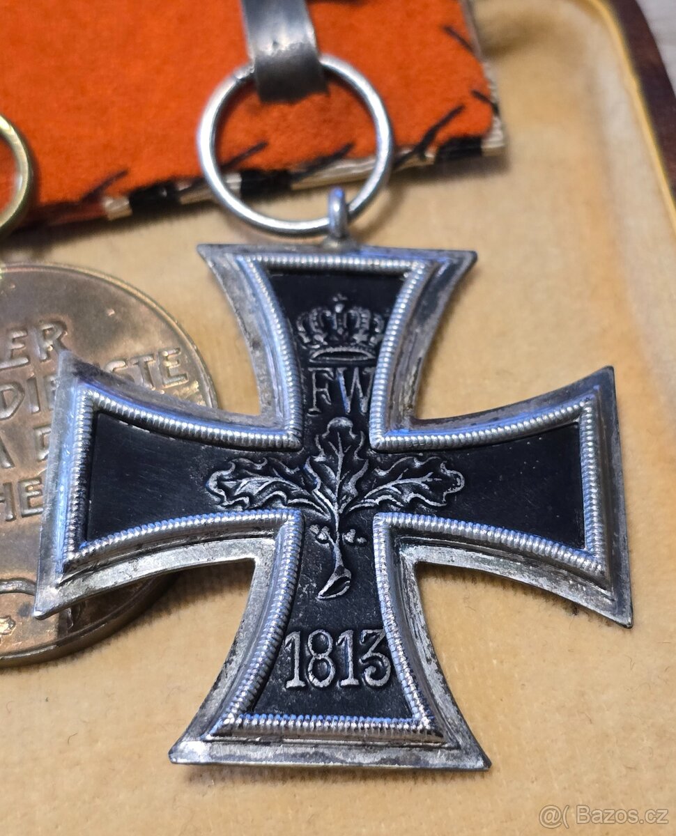 Rarita - německá lišta v etuji s EK2 na bílé stuze - 6