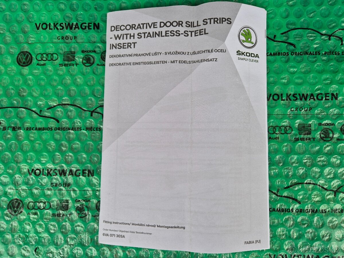 Škoda Fabia ozdobné prahové lišty 6VA071303A - 6