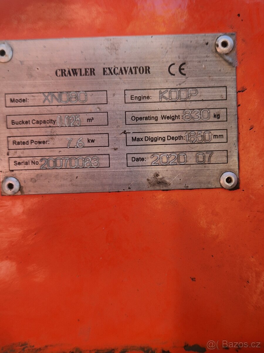 Prodám pasový minibagr Digger D 800 - 6