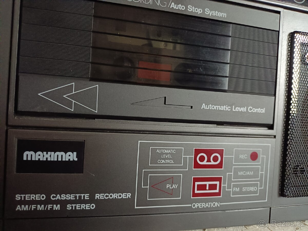 Maximal 8702, radiomagnetofon retro kazeťák Japan - 6