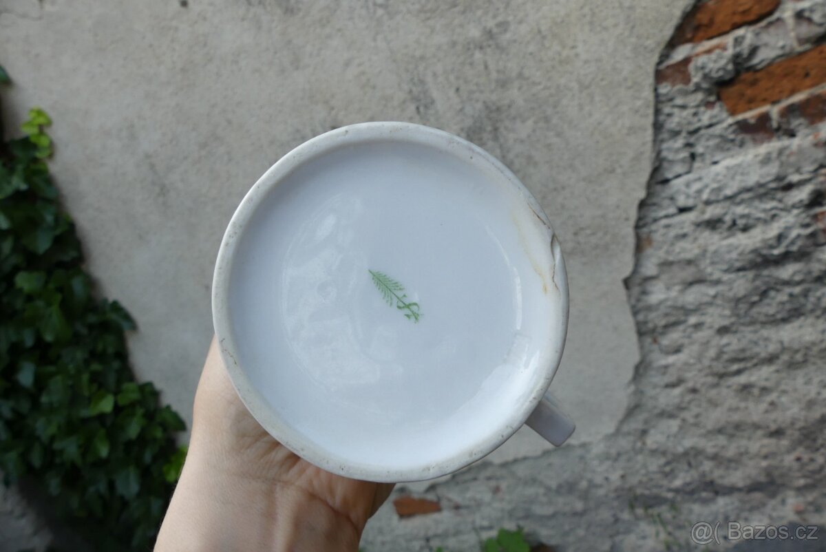 Vojáci...starožitný hrnek, Schlagenwald - Slavkov - 6