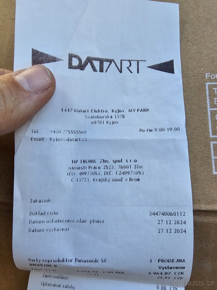 AKU přenosný reproduktor Panasonic BMAX10E jako nový záruka - 6