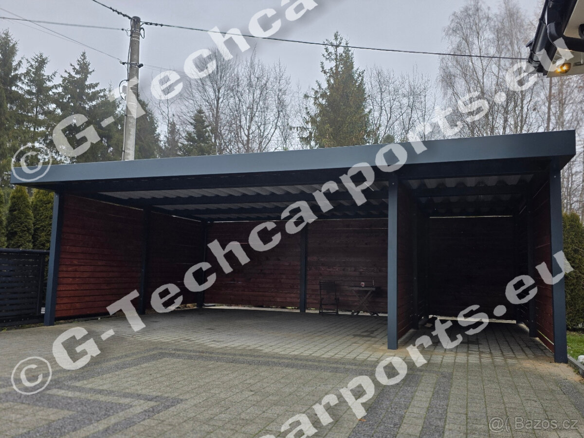 Ocelový carport PREMIUM na míru – NE lehký přístřešek | Brno - 6