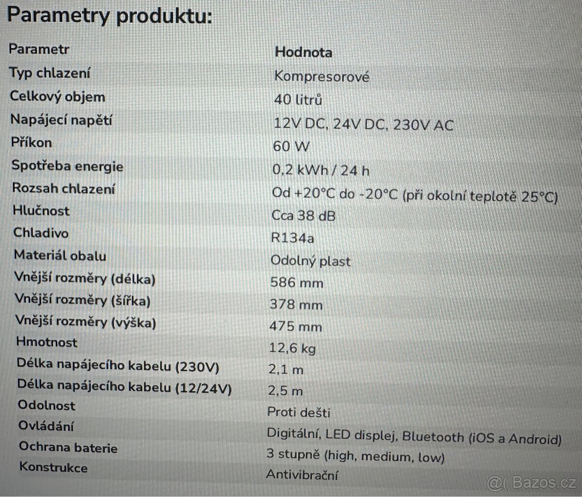 Prodám autoledničku kompresorovou 12/24V a možno i 230V - 6
