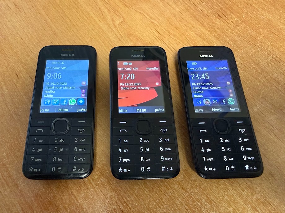 NOKIA 208 plně funkční s originální baterií, červená a černá - 6