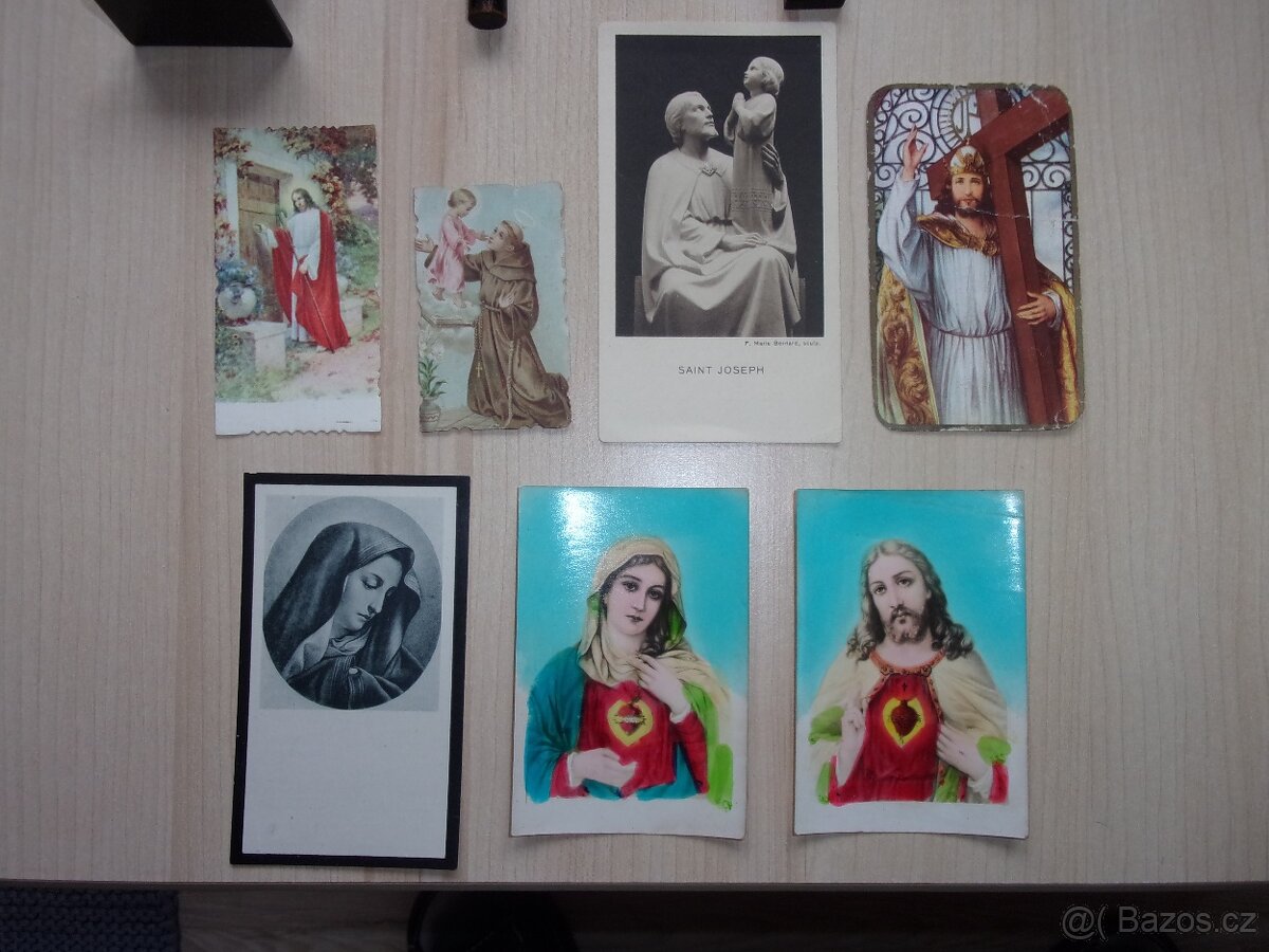 STARÉ NÁBOŽENSKÉ PAMÁTKY, ŠKAPULÍŘ, KŘÍŽ, KROPENKA, MADONKA - 6