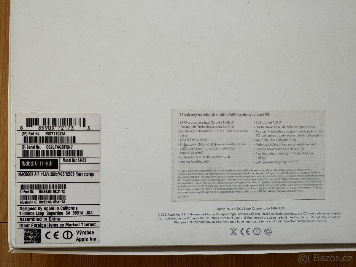 Macbook Air 11, MID 2013, 4 GB RAM, 128 GB SSD - 6