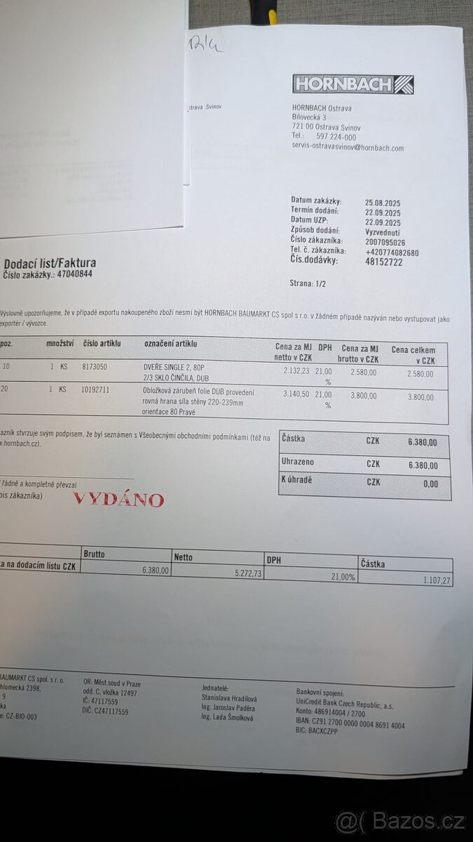 Prodám obložkové zárubně Dub 80 Pravé 22-24 cm - 6