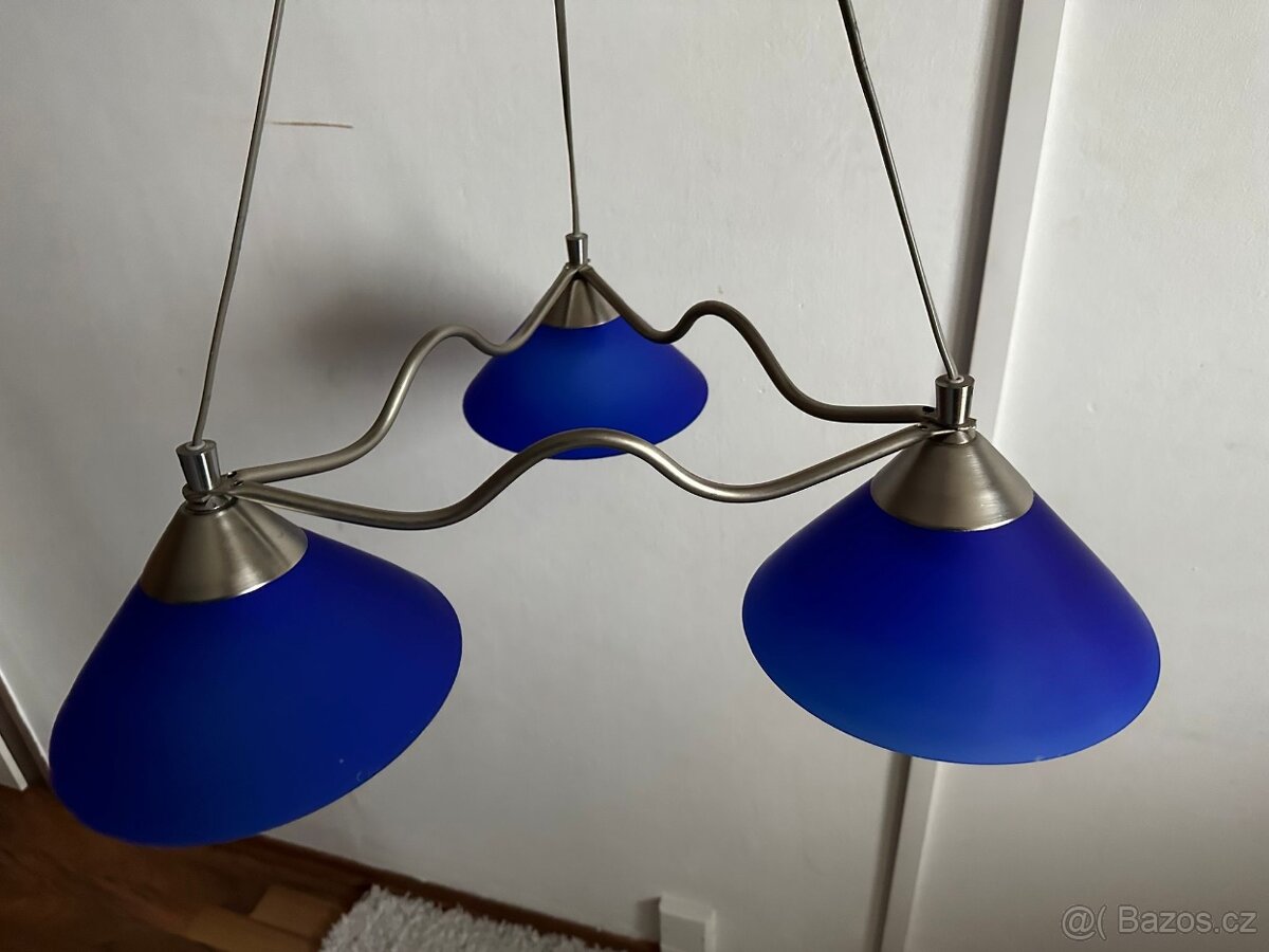 Krásný modrý lustr - 6