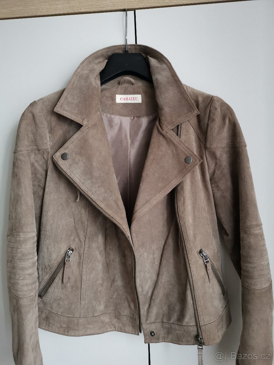 Dámská kožená bunda zn. CAMAIEU - 6