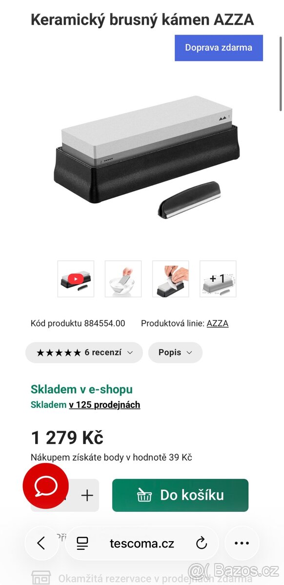 Keramický brusný kámen AZZA - 6