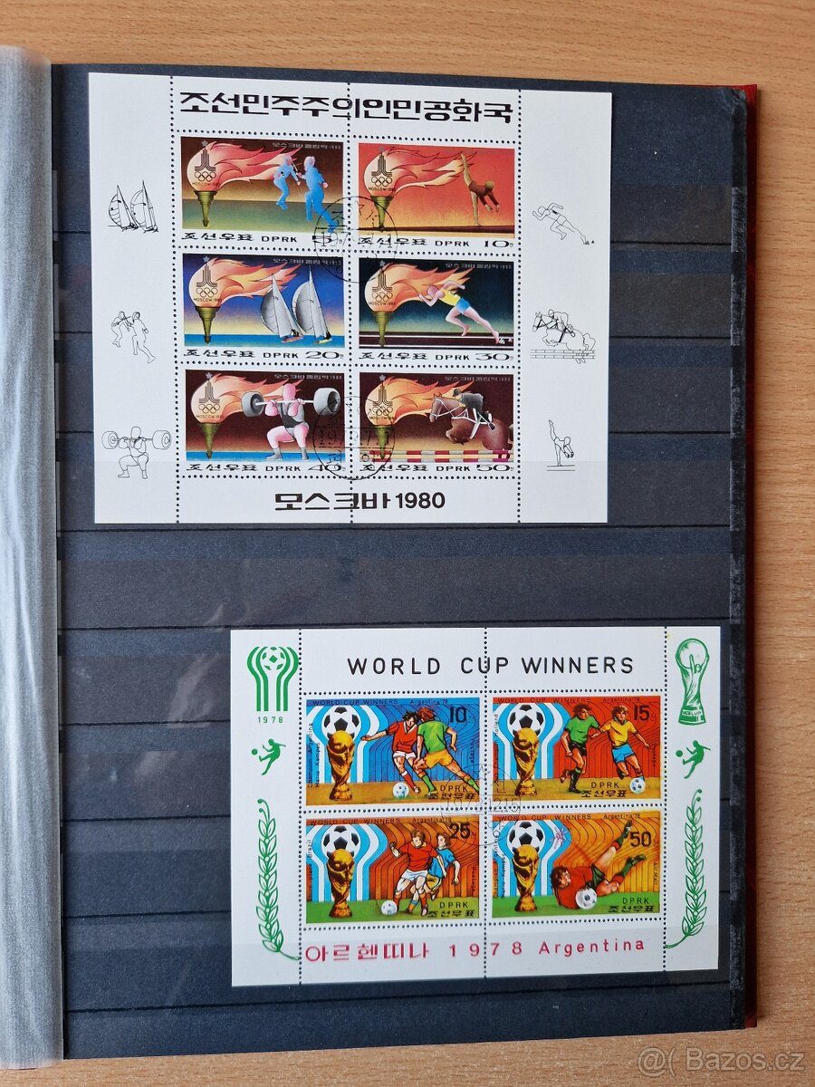 Poštovní známky - aršíky v albu. - 6