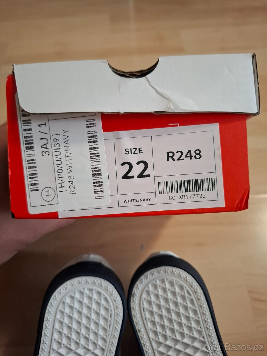 Botičky tenisky polobotky Apawwa velikost 22 bílo modré poli - 6