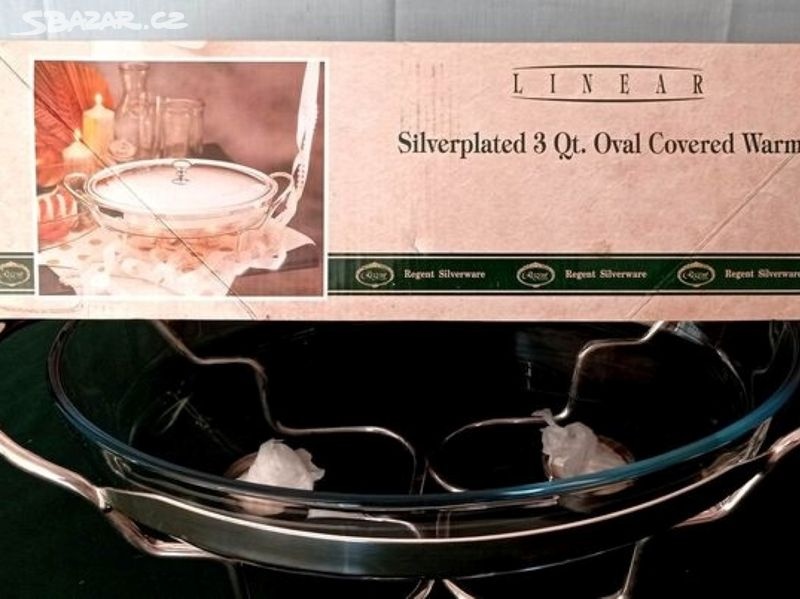 Zapékací oválná mísa s ohřívačem na 2 čajové svíčky - 6