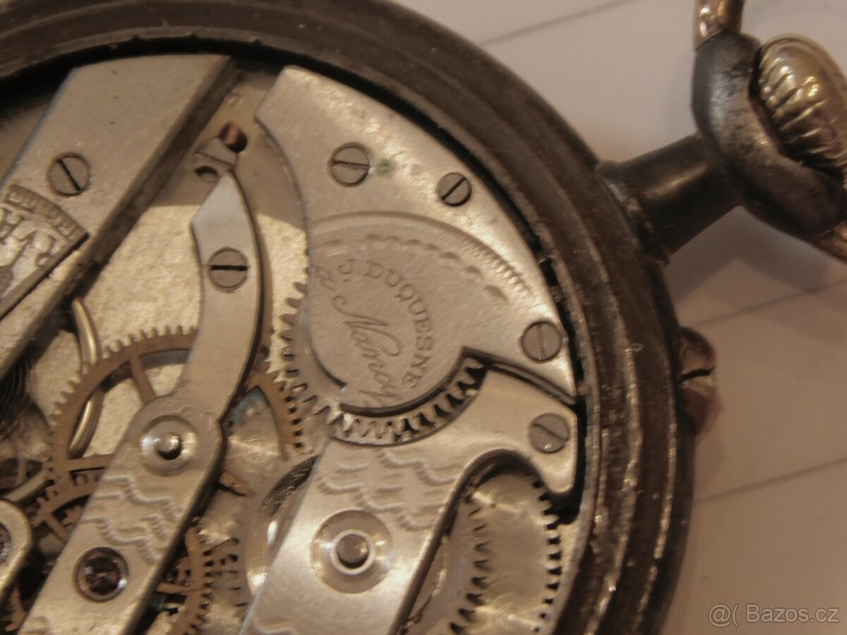 Starožitné kapesní hodinky J.DUQUESNE NANCY - 6