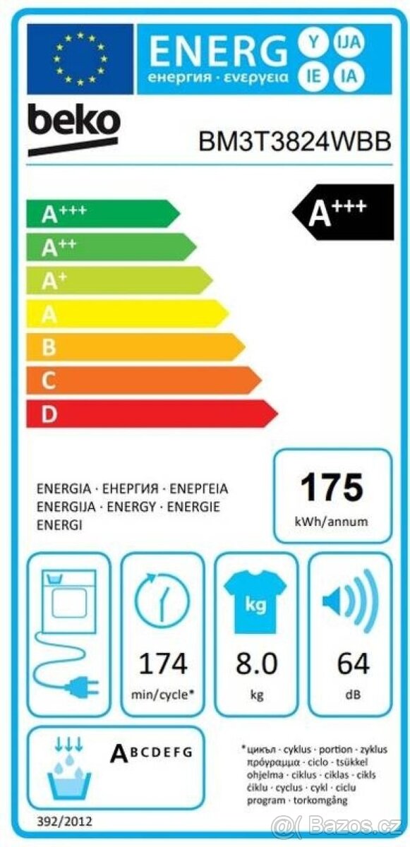 Nová sušička BEKO A+++ 8 kg, ZÁRUKA - 6
