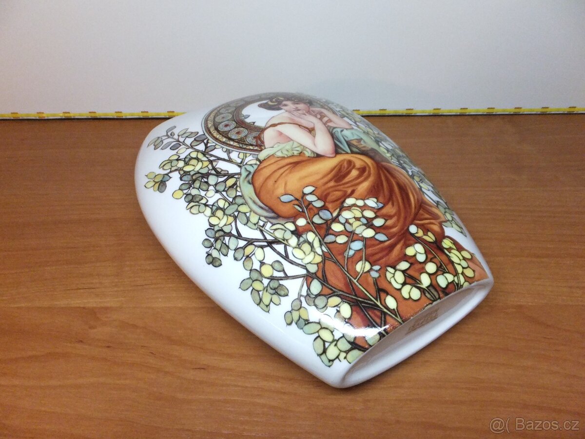 Krásná váza A. Mucha, značeno Queen Isabell. - 6