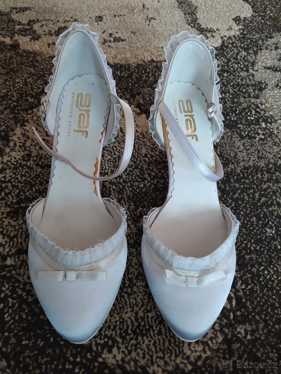 Bílé/svatební boty vel. 38 - 6