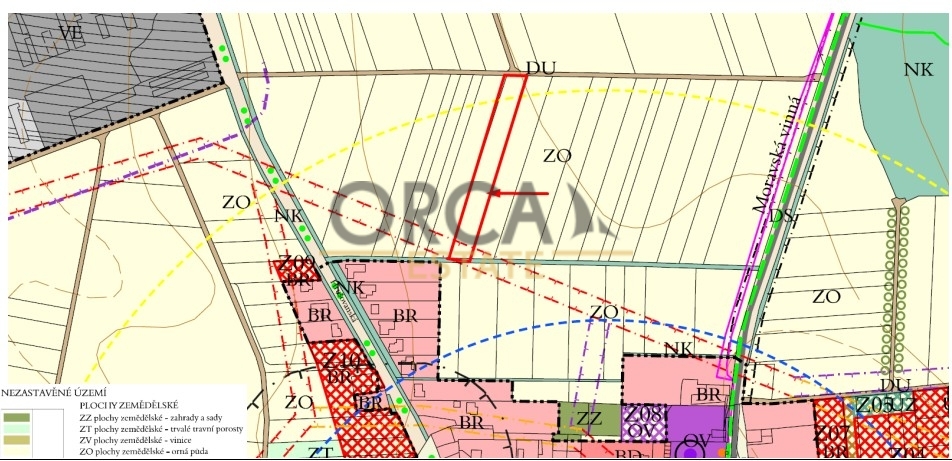 Nabídka pozemku v k.ú. Jevišovka o výměře 4245 m2 - 6