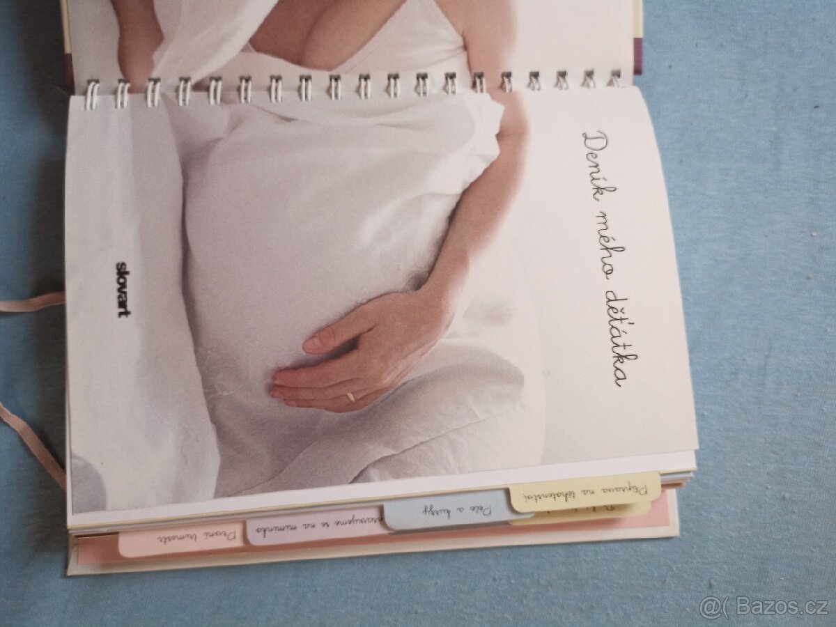 Masivní kovový rámeček + kniha Deník mého děťátka - 6