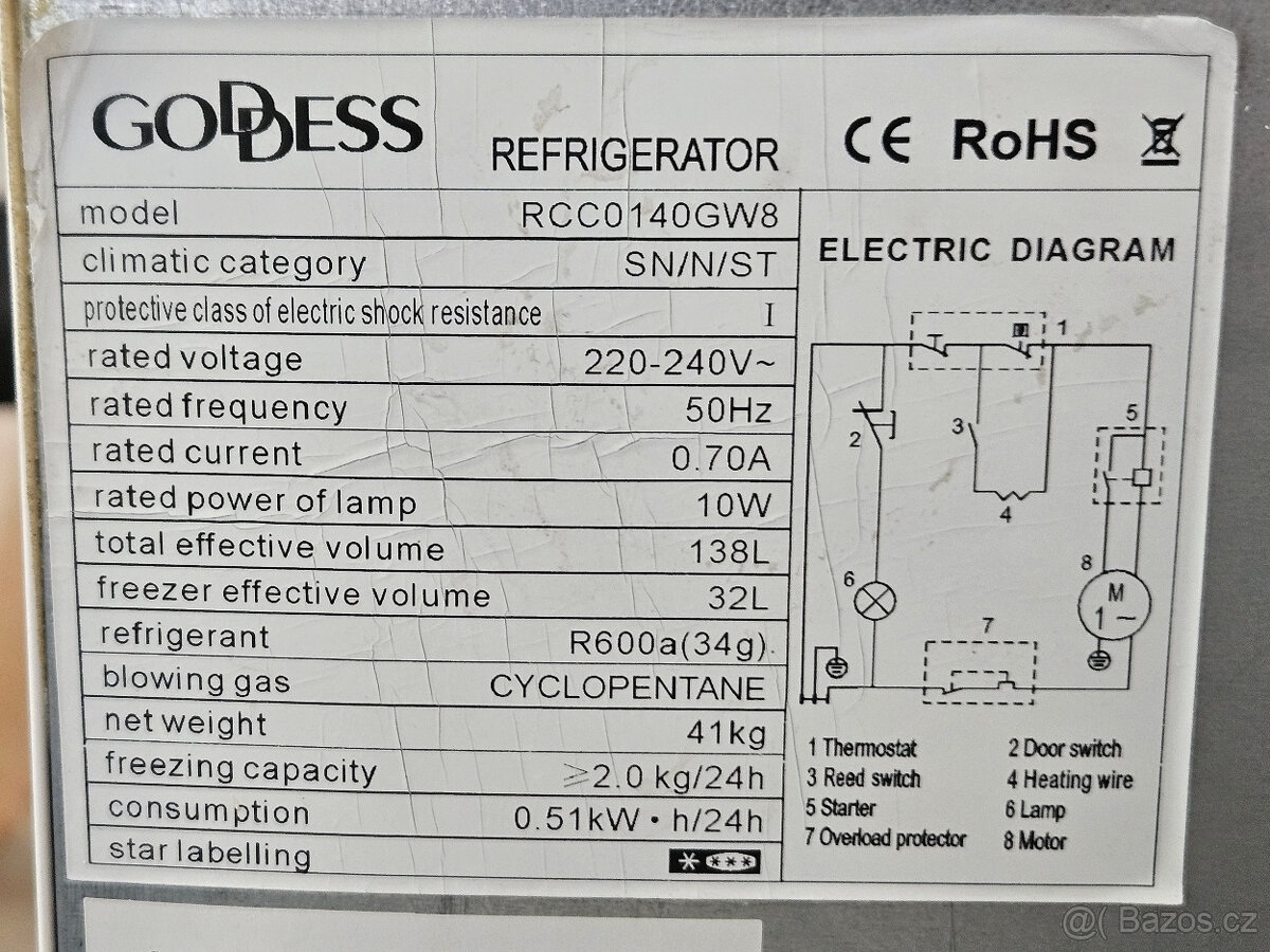 Kombinovaná lednice GODDESS - 6